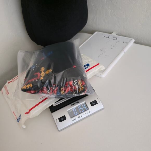 Hand Made Black Cotton Kutchi Hand Embroidered Mirrow Image Vibrant Color XL - Picture 8 of 10